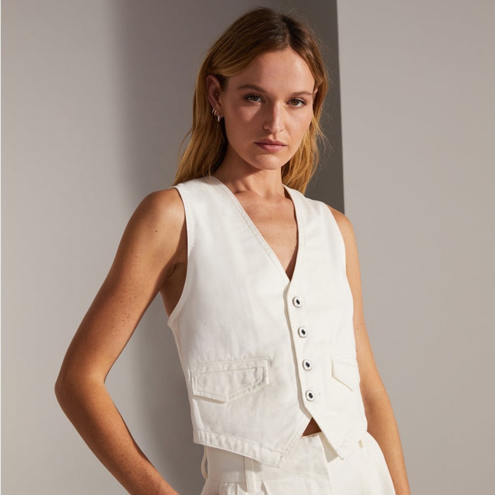 Favorite Daughter Ivory Cotton Vest
